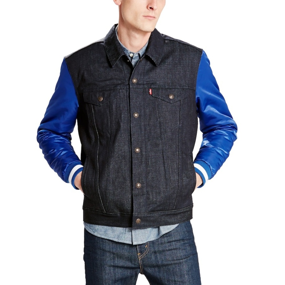 Levi’s New York Giants Royal Denim Varsity Trucker Button-Up Jacket